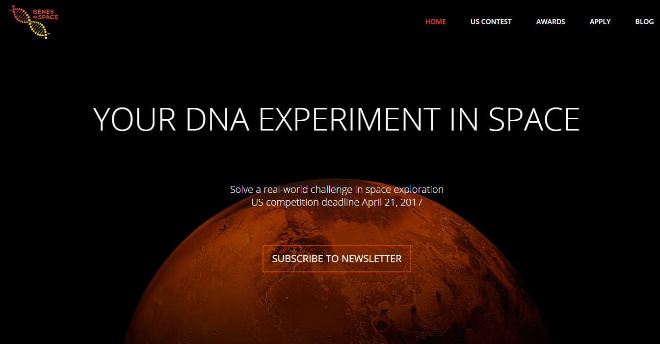 Opportunity for students to design DNA experiments that address challenges in space exploration